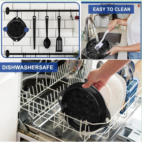 TAREG anti-slip base stabilizes the shredder on a countertop.
