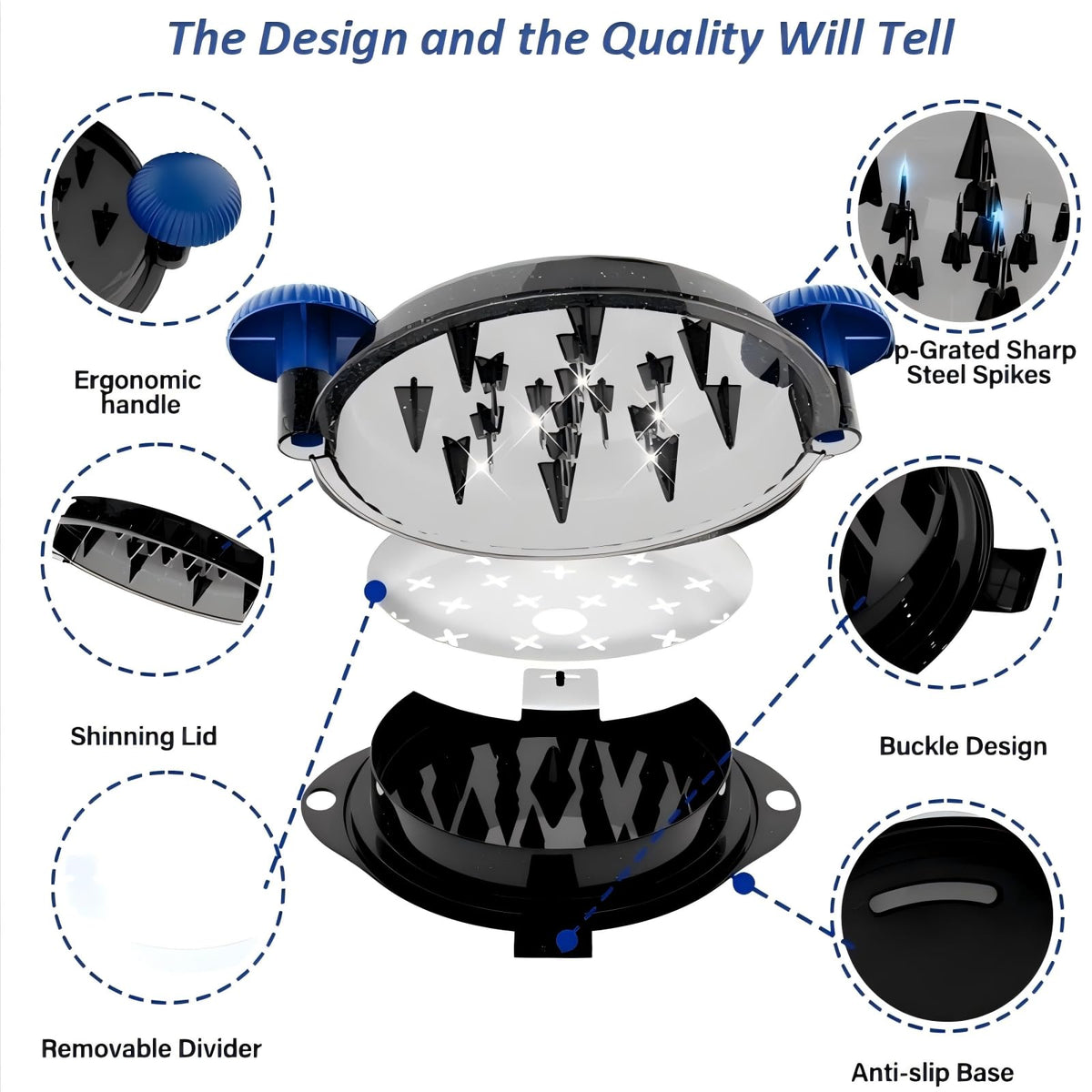 TAREG meat shredder wall-mount holes for easy storage after use.