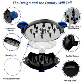 TAREG meat shredder wall-mount holes for easy storage after use.