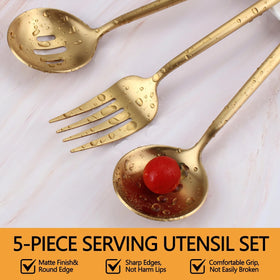 Targzier butter knife with luxurious gold finish for spreading and serving.