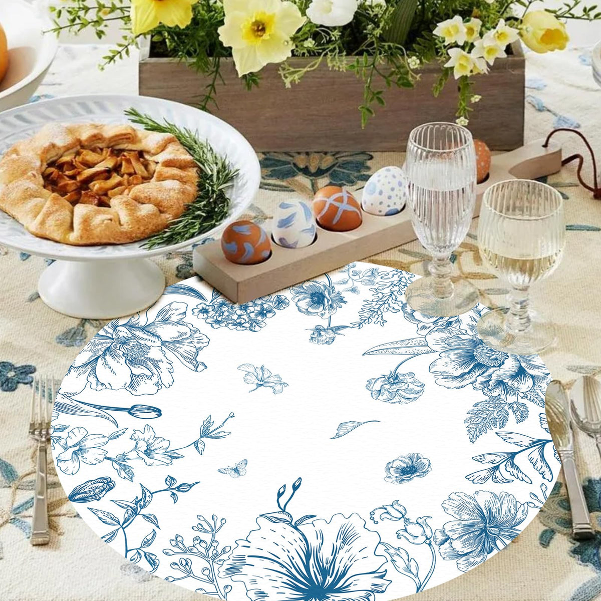 Tarklanda chinoiserie blue placemats ideal for weddings