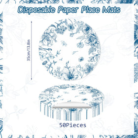 Tarklanda round disposable placemats 13-7in for easy cleanup