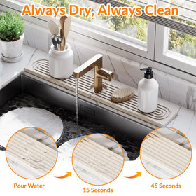 TARVOX fast-drying diatomite tray keeps daily dishes neat