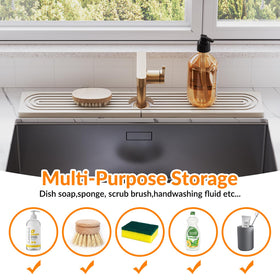 TARVOX sink accessories organizer mat enhances kitchen cleanup