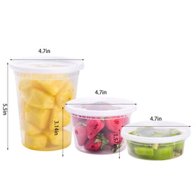 TashiBox 16oz airtight deli container stackable for fridge organization