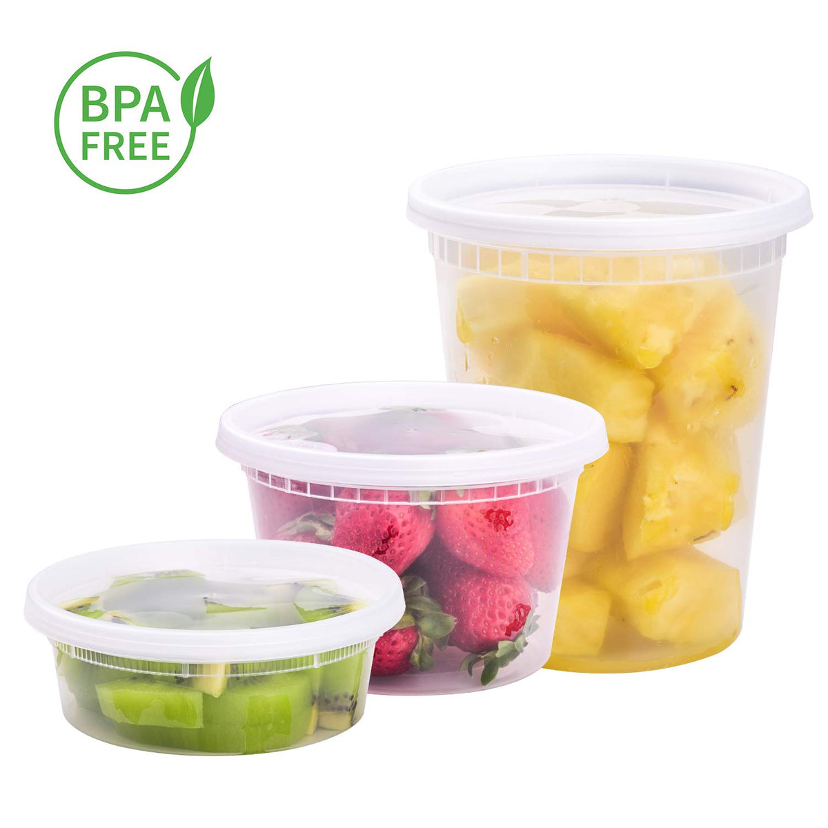 TashiBox 32oz microwave-safe deli container ready for reheating meals