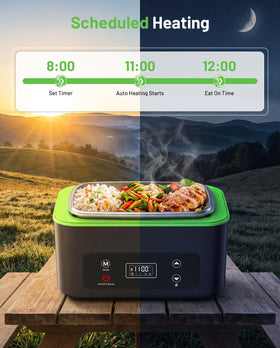 TaskStar lunch box in car setup enables hot meals during commutes and travel.