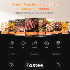 Tastee Ceramic Air Fryer 2-in-1 grill for toasting and grilling