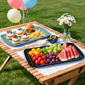 TasticTotes large serving trays measure 17.2 by 10.5 inches for grilling
