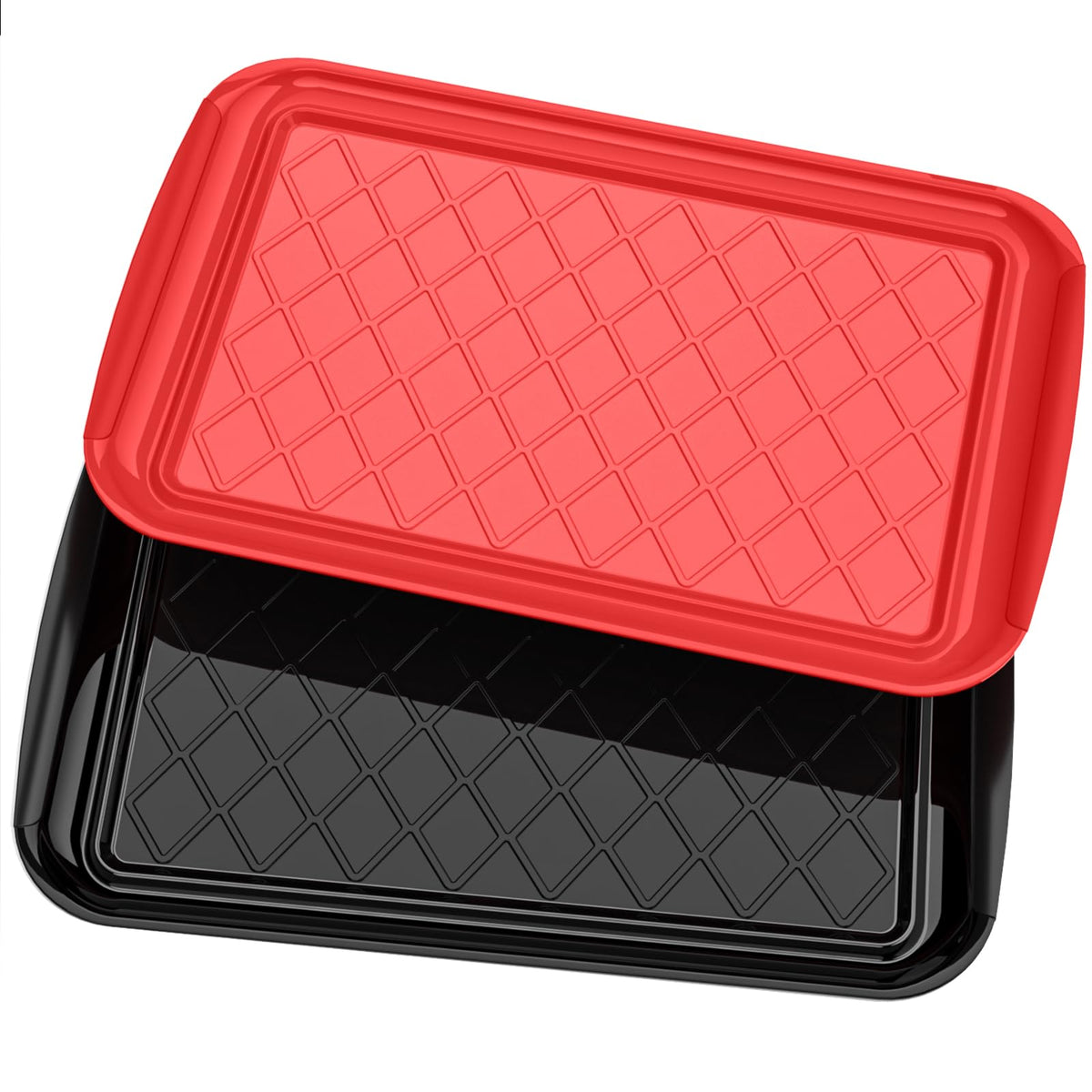 TasticTotes large serving trays in kitchen setup for easy party prep.