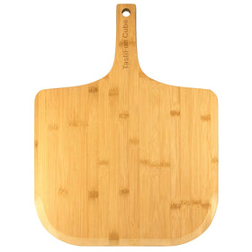 TastiFun Cube 16-inch natural bamboo pizza peel with smooth surface for easy dough release