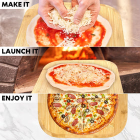 TastiFun Cube pizza peel smooth surface aiding dough transfer