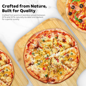 TastiFun Cube pizza peel with tapered edge for effortless under-pizza sliding