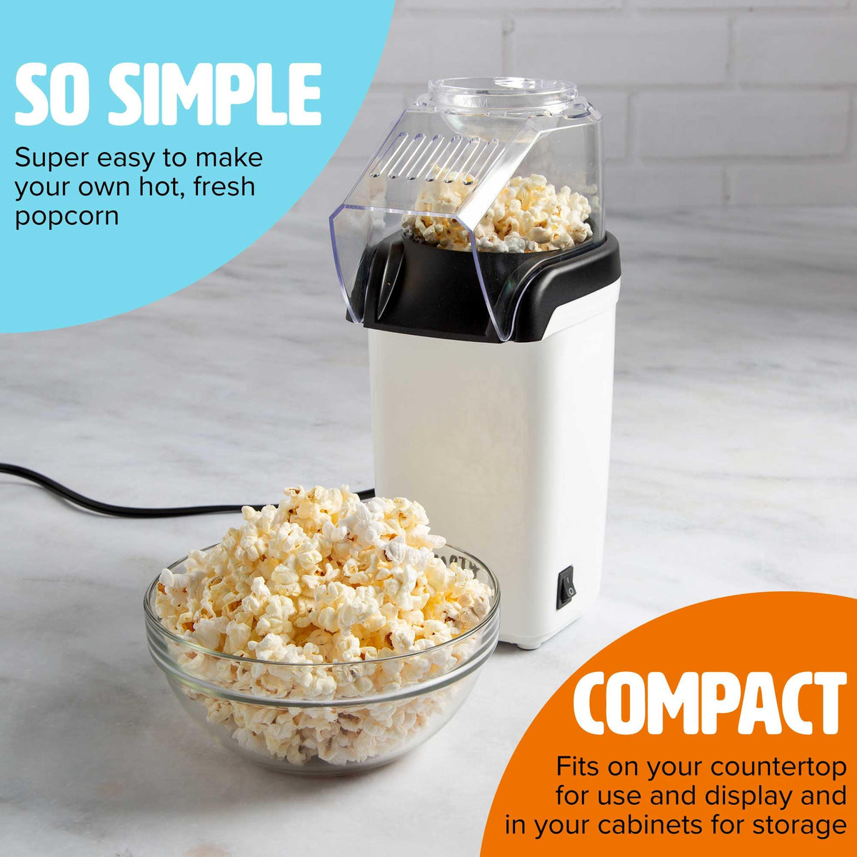 Measuring cup doubles as butter warmer with the Tasty popper.