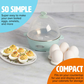 Tasty Mini Egg Cooker 5-egg tray ready for boiling, saving time and water.