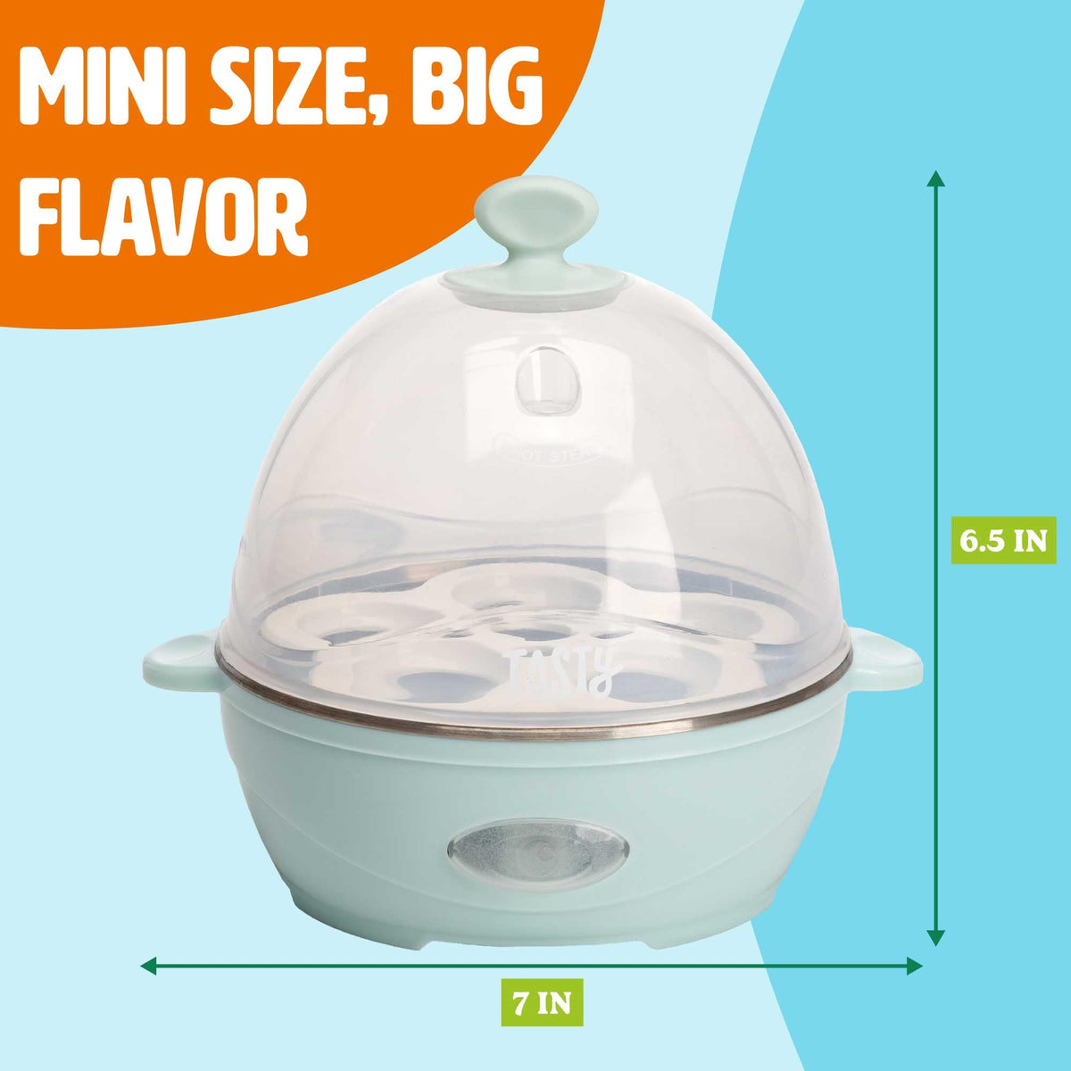 Tasty measuring cup with built-in piercer for precise eggs.
