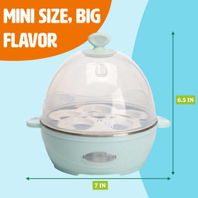 Tasty measuring cup with built-in piercer for precise eggs.