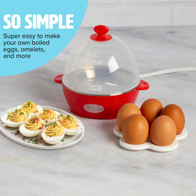 Tasty Mini Egg Cooker with rapid 360W heating for fast breakfast prep.
