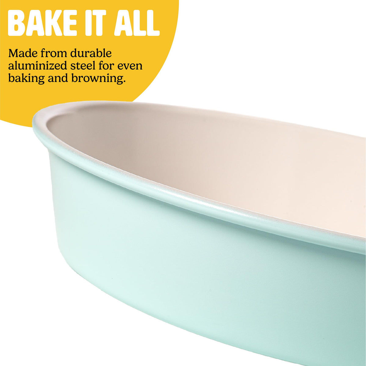 Tasty pans in oven, safe up to 425°F for versatile baking.