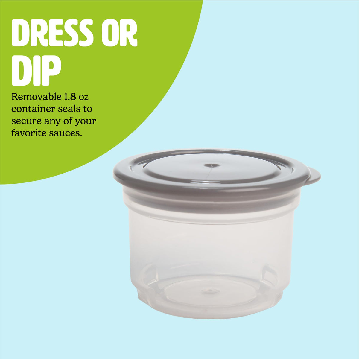 Tasty snack cups show separate compartments for nuts and granola varieties.