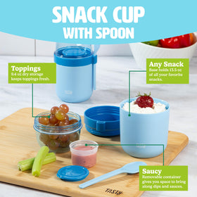 Tasty divided compartments keep toppings separate for fresh flavor combos.