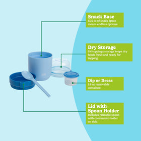 Tasty 13.5oz base remains leak-proof to prevent spills.