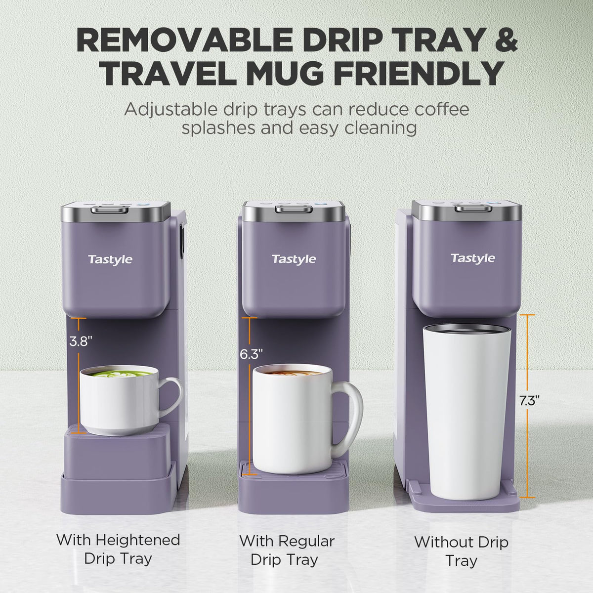 Tastyle 40oz removable water reservoir with easy viewing window