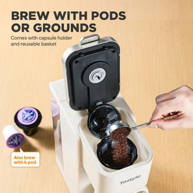 Tastyle 40oz removable water reservoir shown for easy refilling during busy mornings