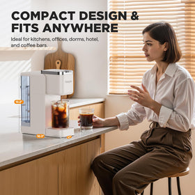 Tastyle 6–24 oz brew sizes shown enabling customizable servings