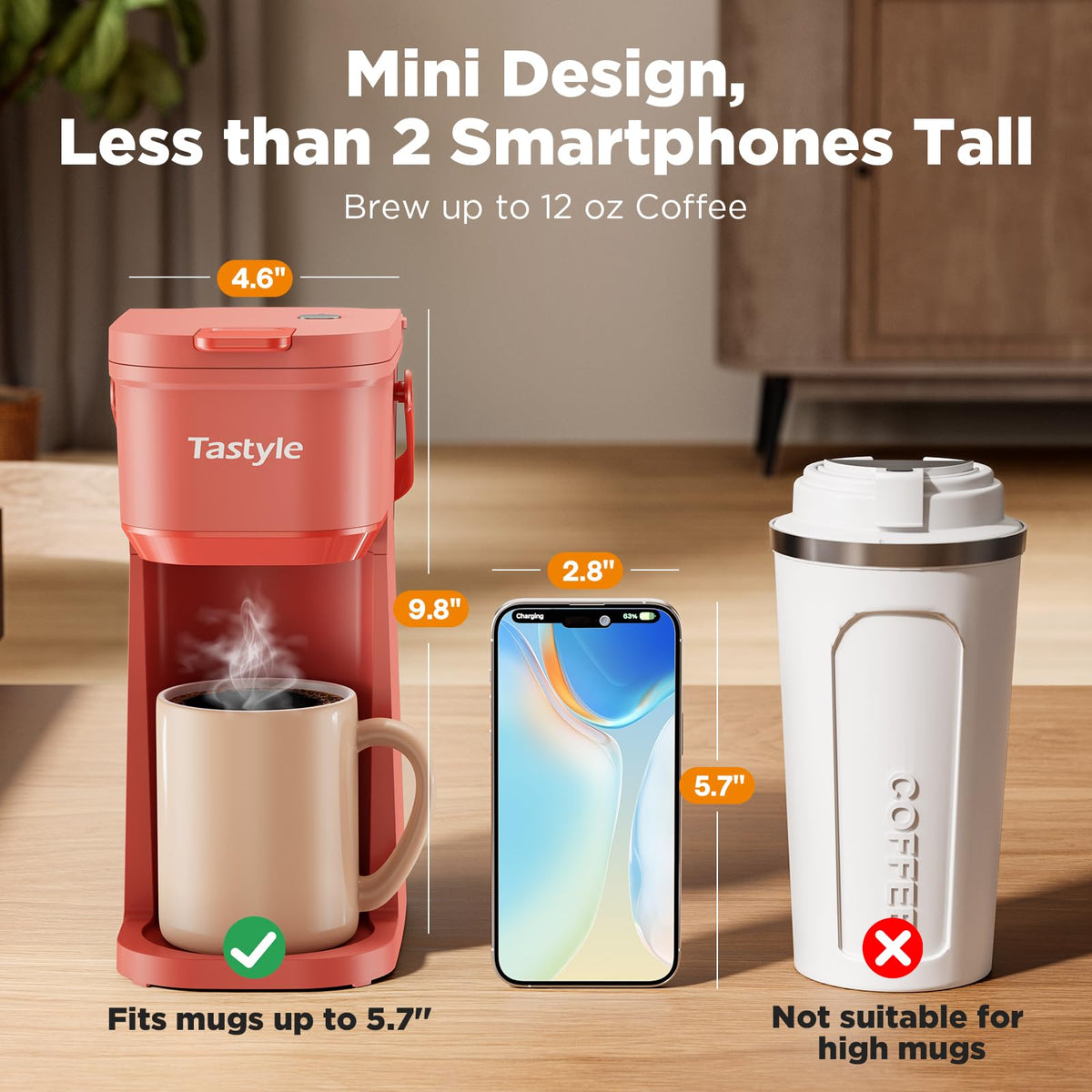 Tastyle brew button highlights a quick 3 minute cup for busy mornings