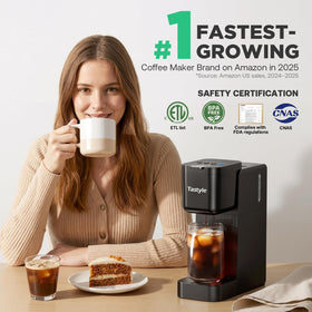 Tastyle brew-over-ice mode preserves flavor while cooling.