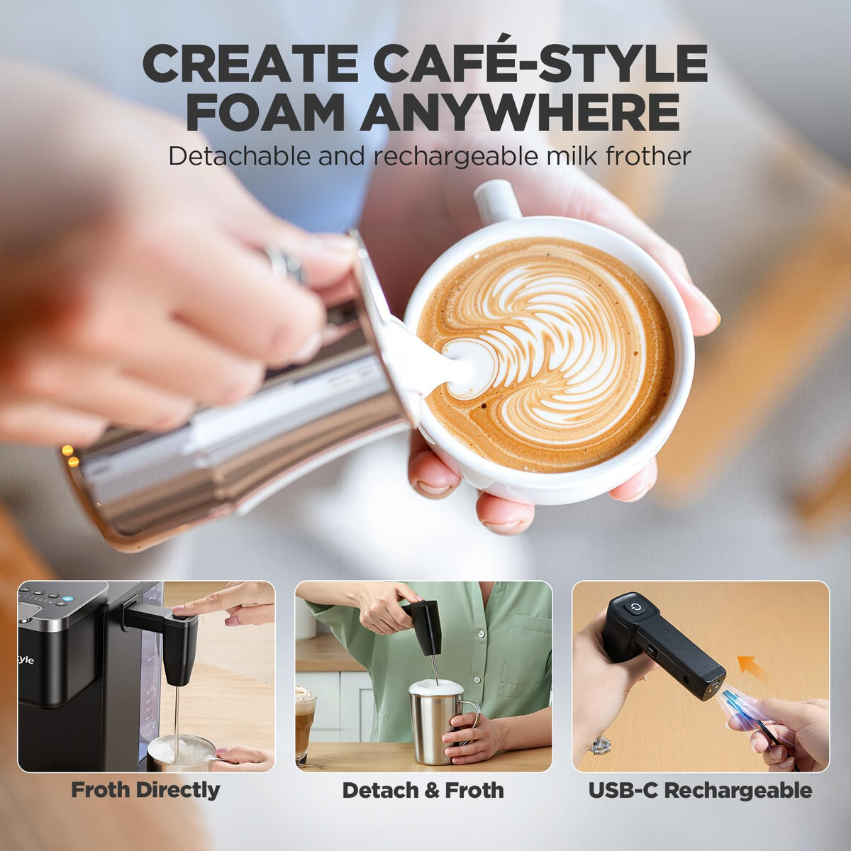 Tastyle coffee maker 6 cup sizes display for personalized pours and consistent results