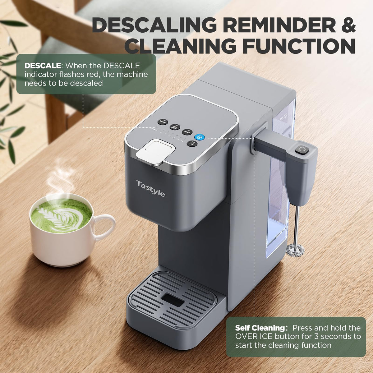 Tastyle coffee maker with easy cleaning dishwasher‑safe parts for quick maintenance.