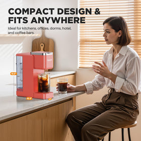 Tastyle includes capsule holder, reusable filter, and manual.