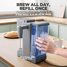 Tastyle has six cup sizes from 6 to 24 ounces for personalized pours.
