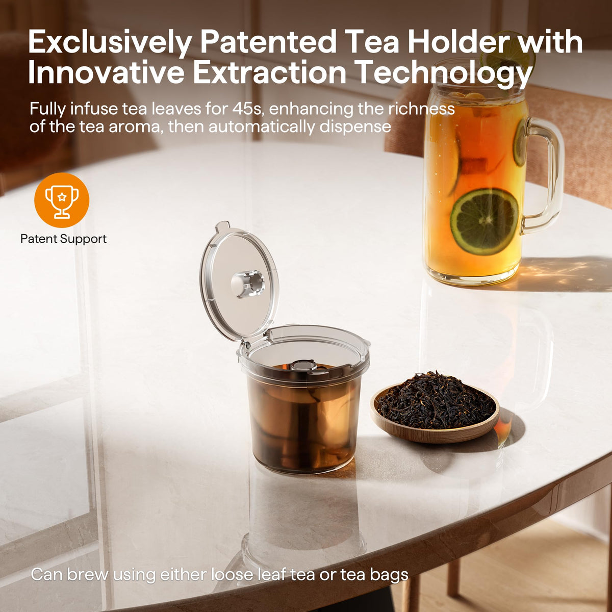 Tastyle compact design fits on small countertops and desks