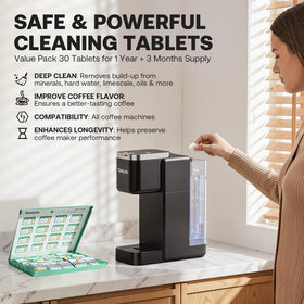 Individually wrapped Tastyle tablet protecting freshness for consistent cleaning