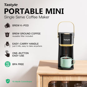 Tastyle kpod holder and ground filter for pod or grounds brewing