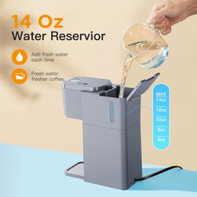 Tastyle Mini Coffee Maker reaches 175°F for richer flavor in every sip.