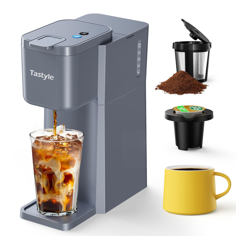 Tastyle Mini Coffee Maker compact design for small spaces and travel convenience.