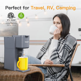Tastyle Mini Coffee Maker water tank refills ensure fresh water for robust flavor.