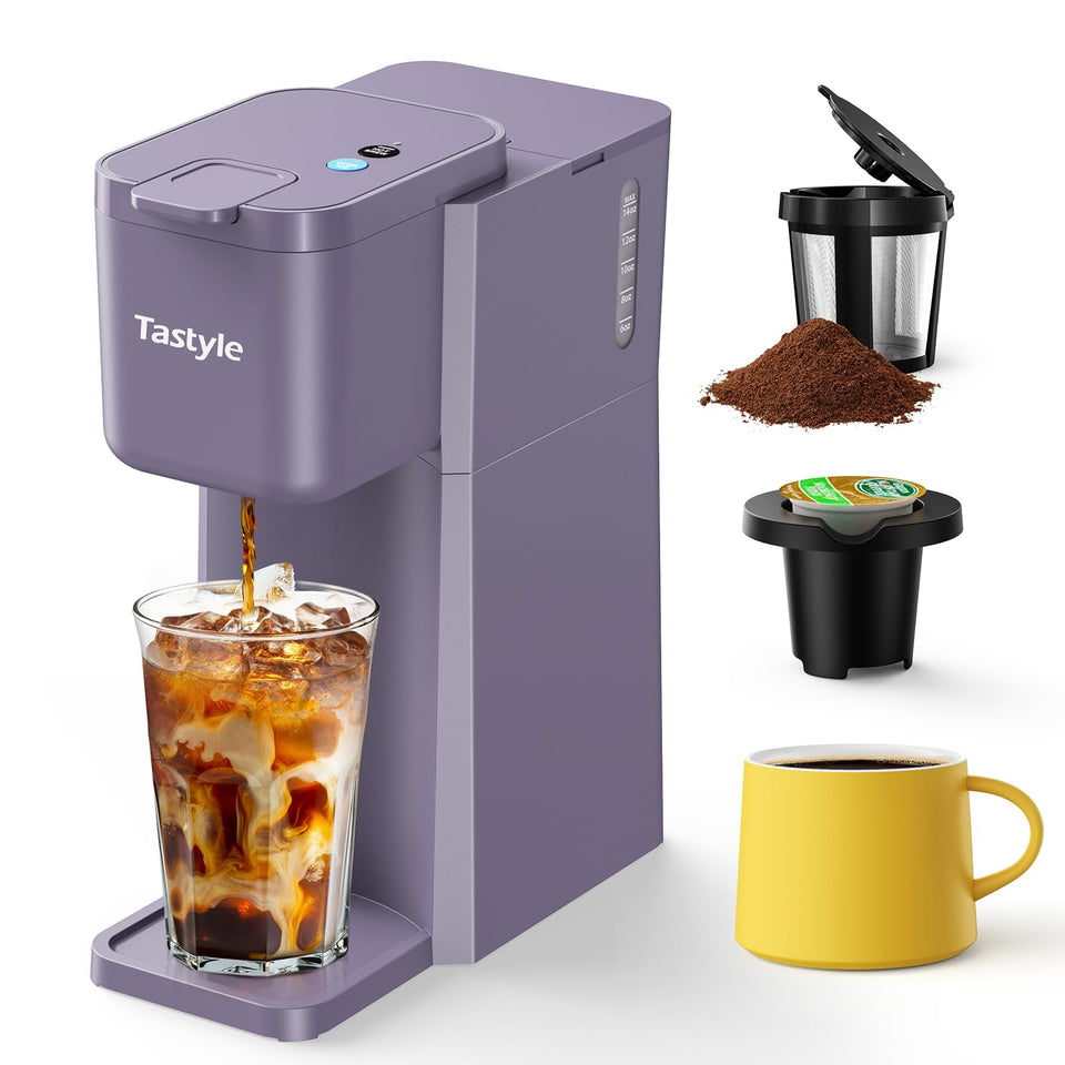 Tastyle Mini Coffee Maker front view showing compact design for home and travel