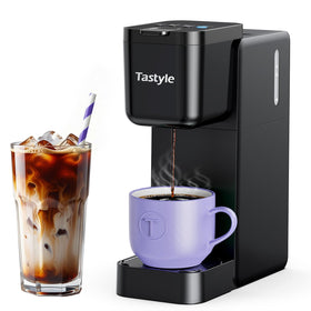 Tastyle single-serve coffee maker brews 16 oz for large travel mugs.
