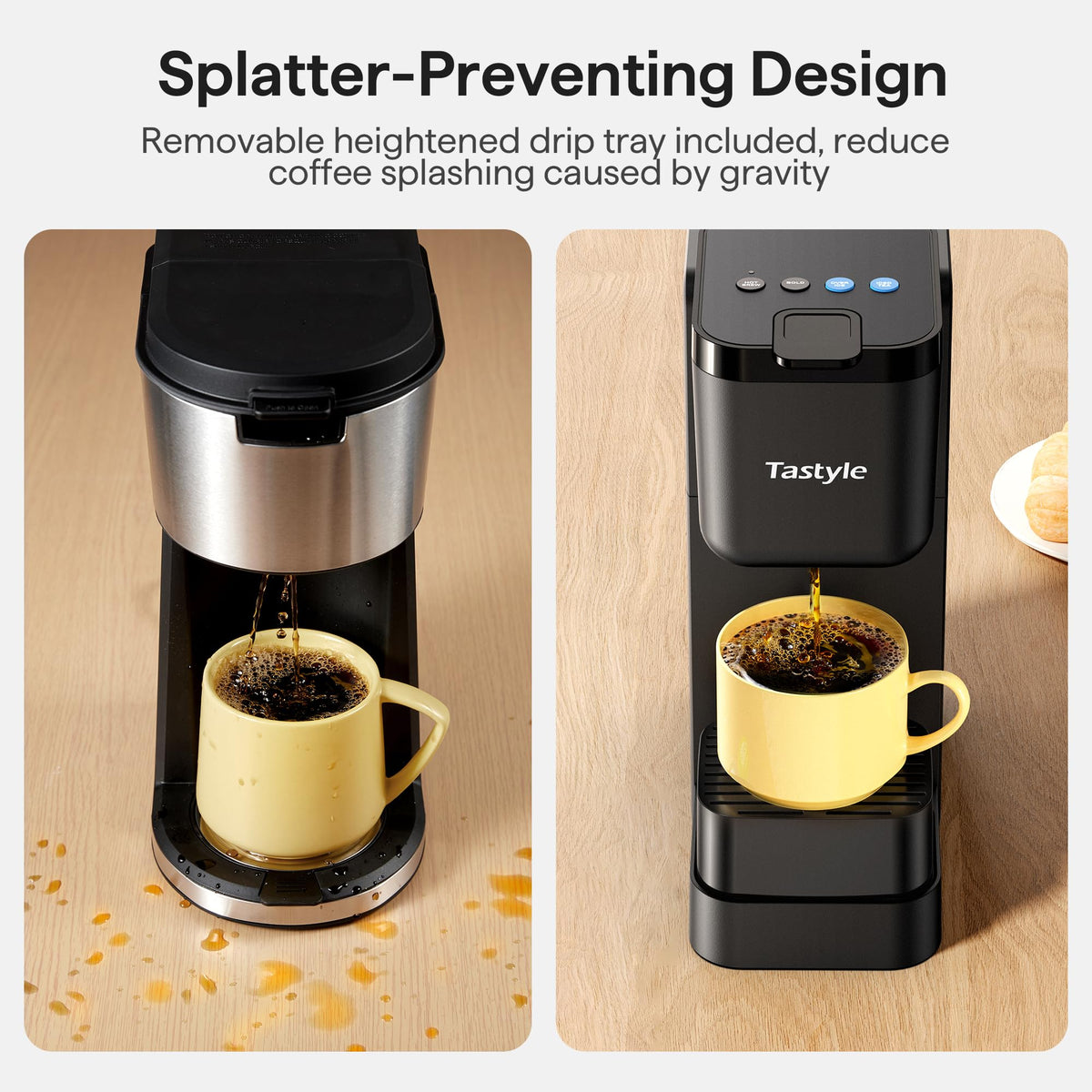 Tastyle single-serve coffee maker with over ice setting enables refreshing iced drinks