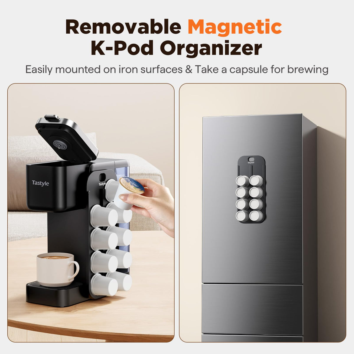 Tastyle six cup size options let you tailor strength and volume.