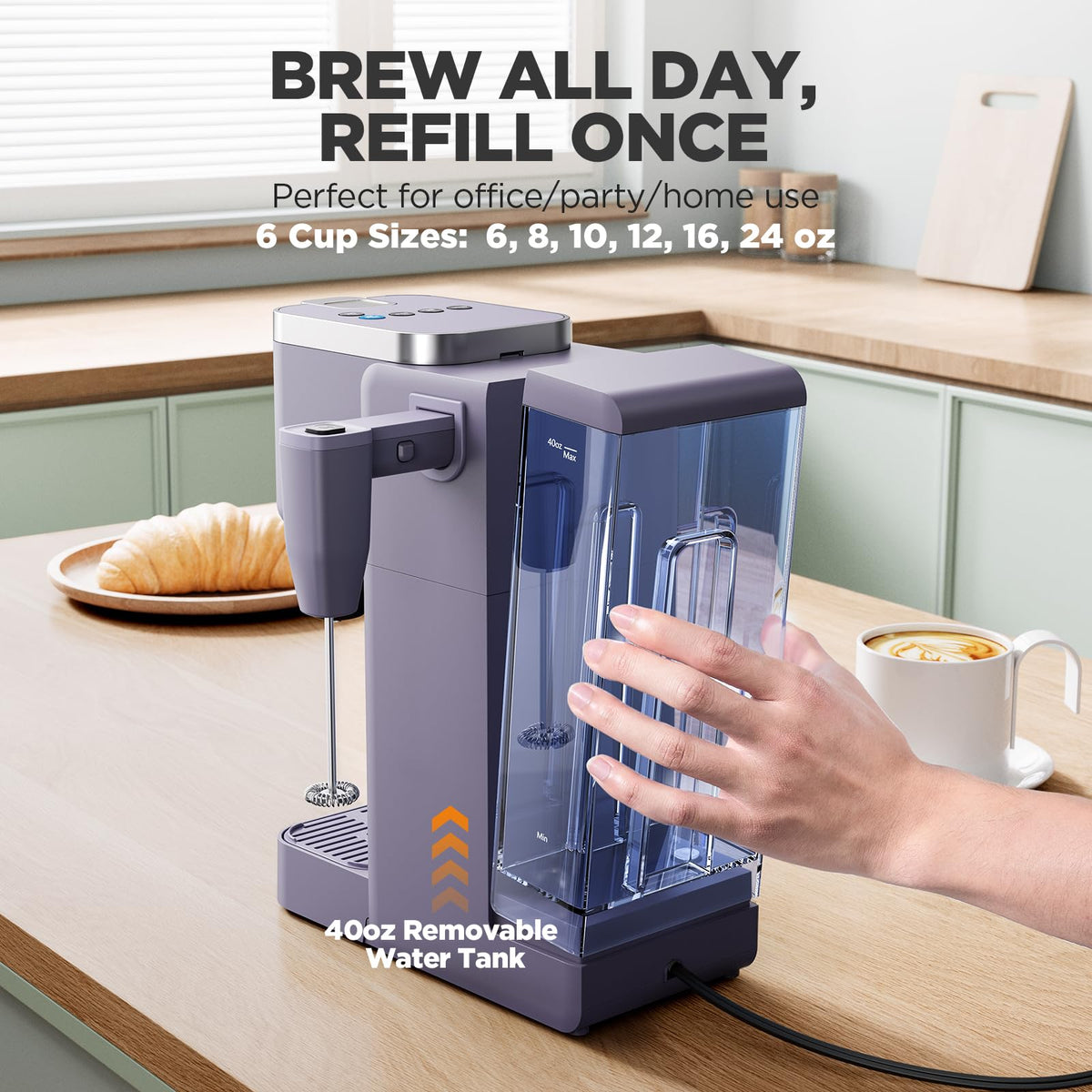 Tastyle six cup sizes selector for personalized servings