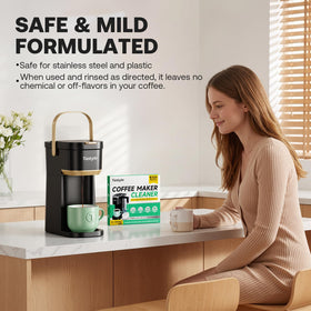 Twice-monthly Tastyle cleaning helps maintain machine performance in hard water areas