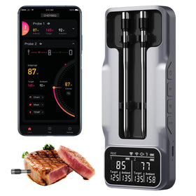 TASTYTI dual-probes thermometer for simultaneous monitoring of two dishes.