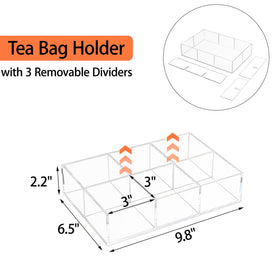 Tasybox organizer with removable dividers adapting to bag sizes
