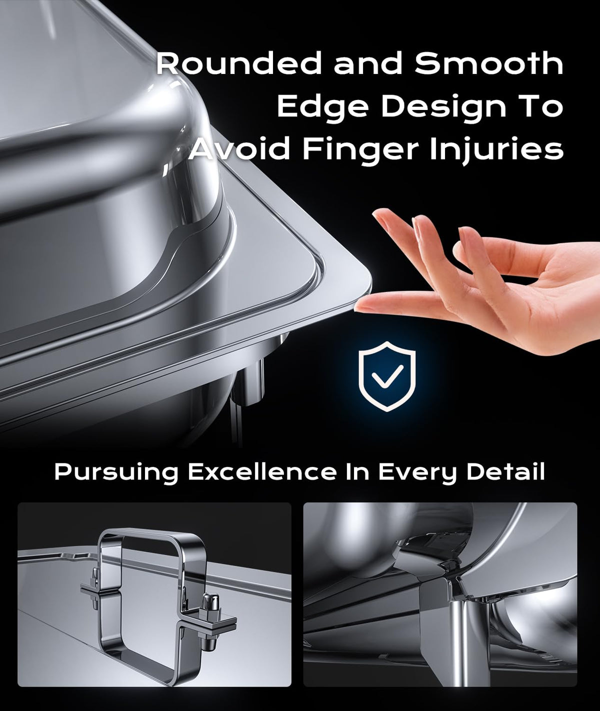Tatakoii chafing dishes foldable legs enable easy transport and storage.